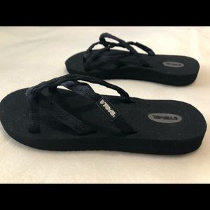 Black Teva sandals